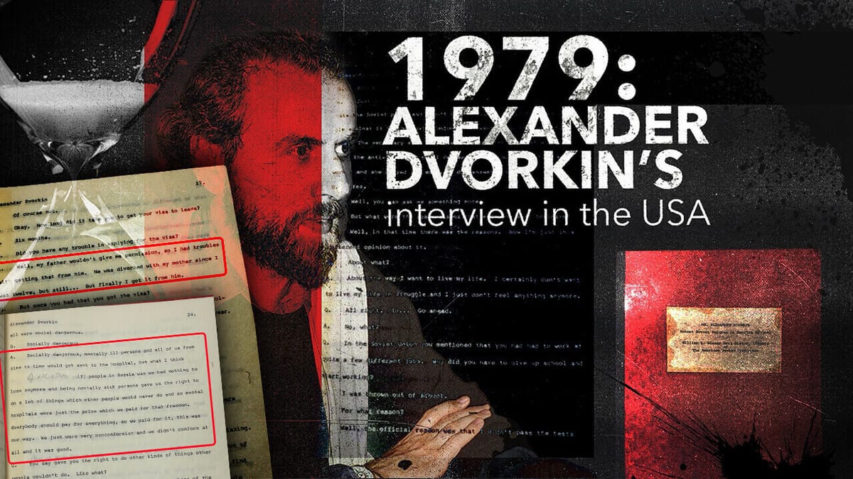 Year 1979, USA. Dvorkin Gives an Interview
